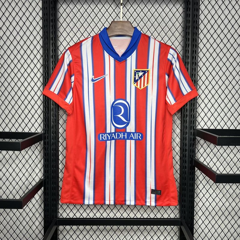 CAMISOLA DO ATLETICO DE MADRID 24/25 VERMELHO E BRANCO