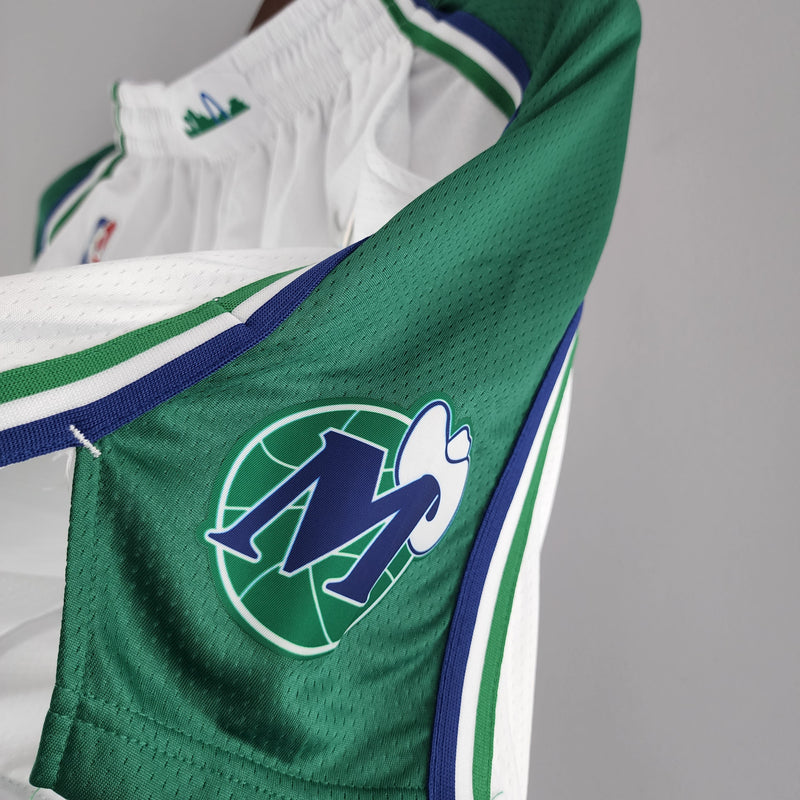 Shorts Dallas Mavericks Urban Edition White Green NBA