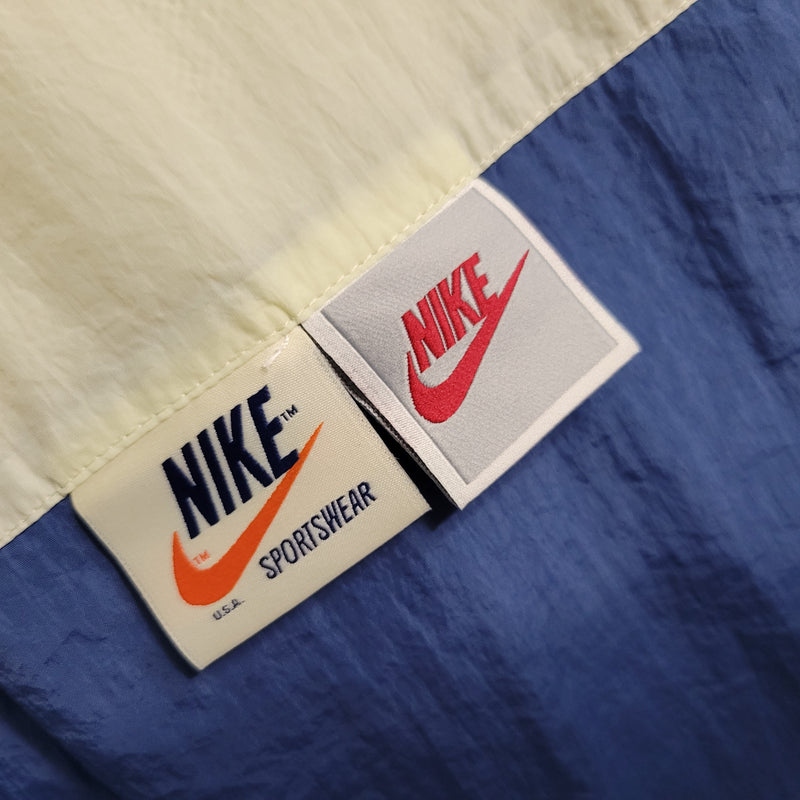 Jaqueta Corta Vento Nike 23/24 - Bege e Azul - FUT REAL