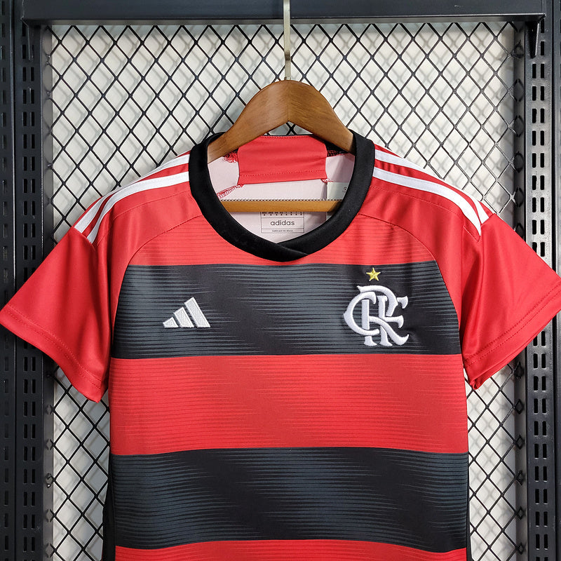 CAMISA FEMININA DO FLAMENGO 23/24 VERMELHO E PRETO