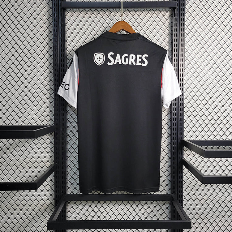 CAMISA RETRÔ DO BENFICA 13/14 BRANCO E PRETO