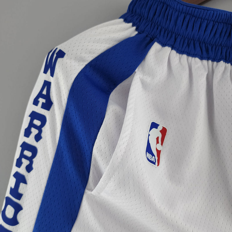 Shorts Golden State Warriors White Blue NBA