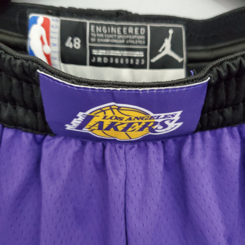 Shorts Los Angeles Lakers Purple Black Side NBA