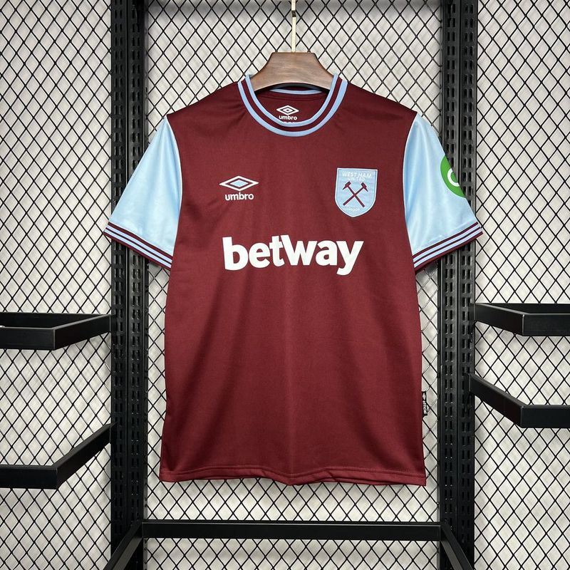 CAMISOLA DO WEST HAM 24/25 VERMELHO