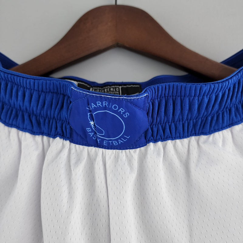 Shorts Golden State Warriors White Blue NBA