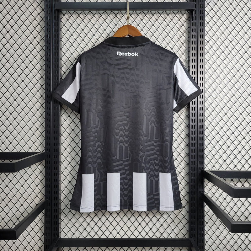 CAMISA FEMININA DO BOTAFOGO 23/24 BRANCO E PRETO