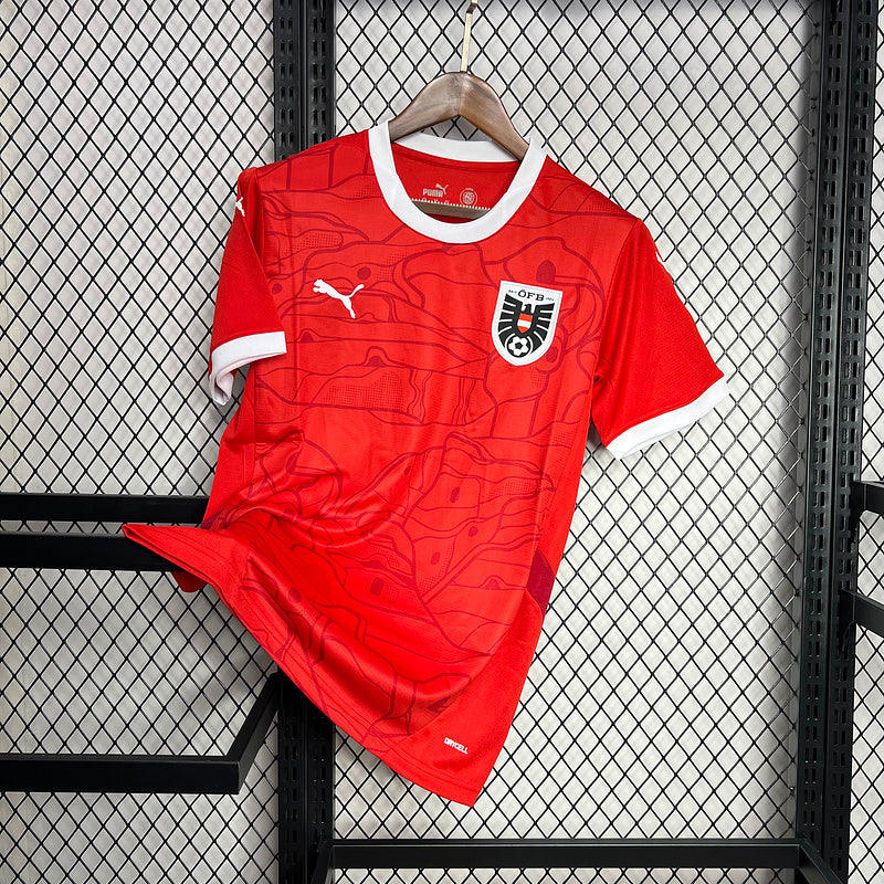 CAMISOLA DA SELEÇÃO DA AUTRIA 24/25 VERMELHO