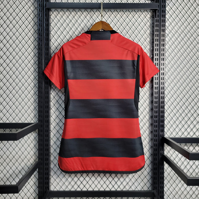 CAMISA FEMININA DO FLAMENGO 23/24 VERMELHO E PRETO