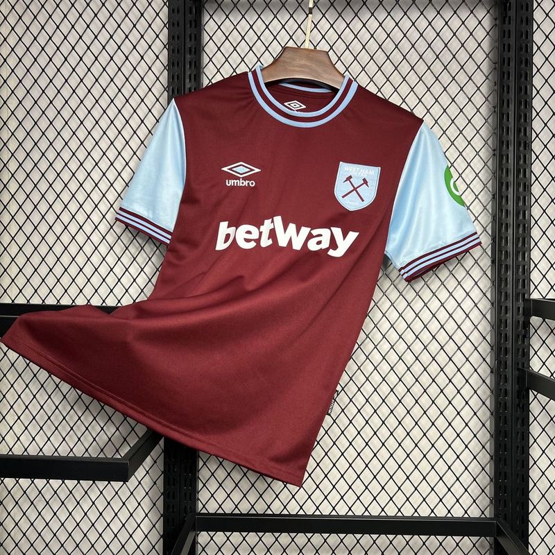 CAMISOLA DO WEST HAM 24/25 VERMELHO