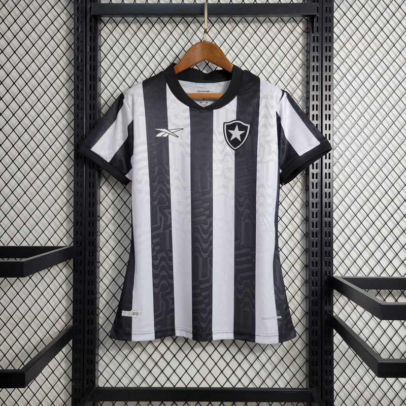 CAMISA FEMININA DO BOTAFOGO 23/24 BRANCO E PRETO