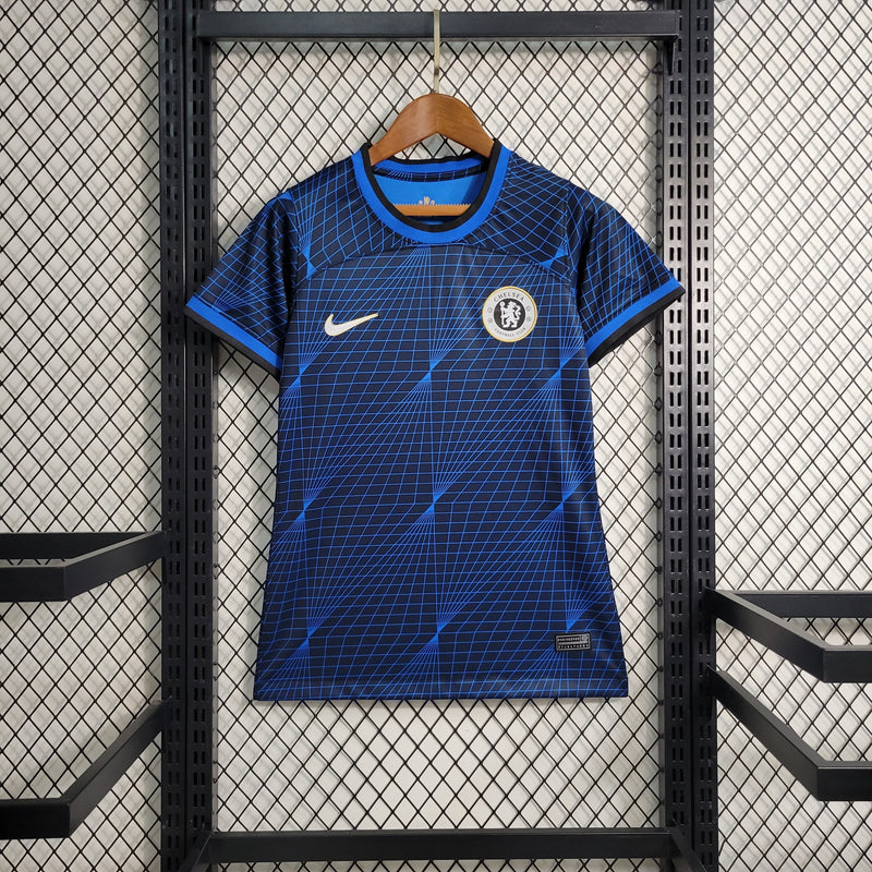 CAMISA FEMININA DO CHELSEA 23/24 AZUL